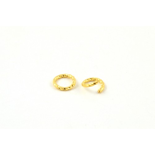  8mm twisted jumpring gold color (pack of 50)